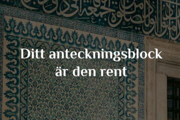 Ditt anteckningsblock, är den rent