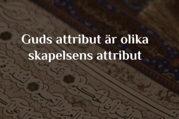 Guds attribut är olika skapelsens attribut