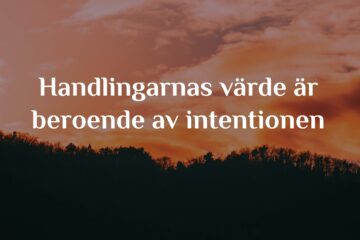 Handlingar och intentionen