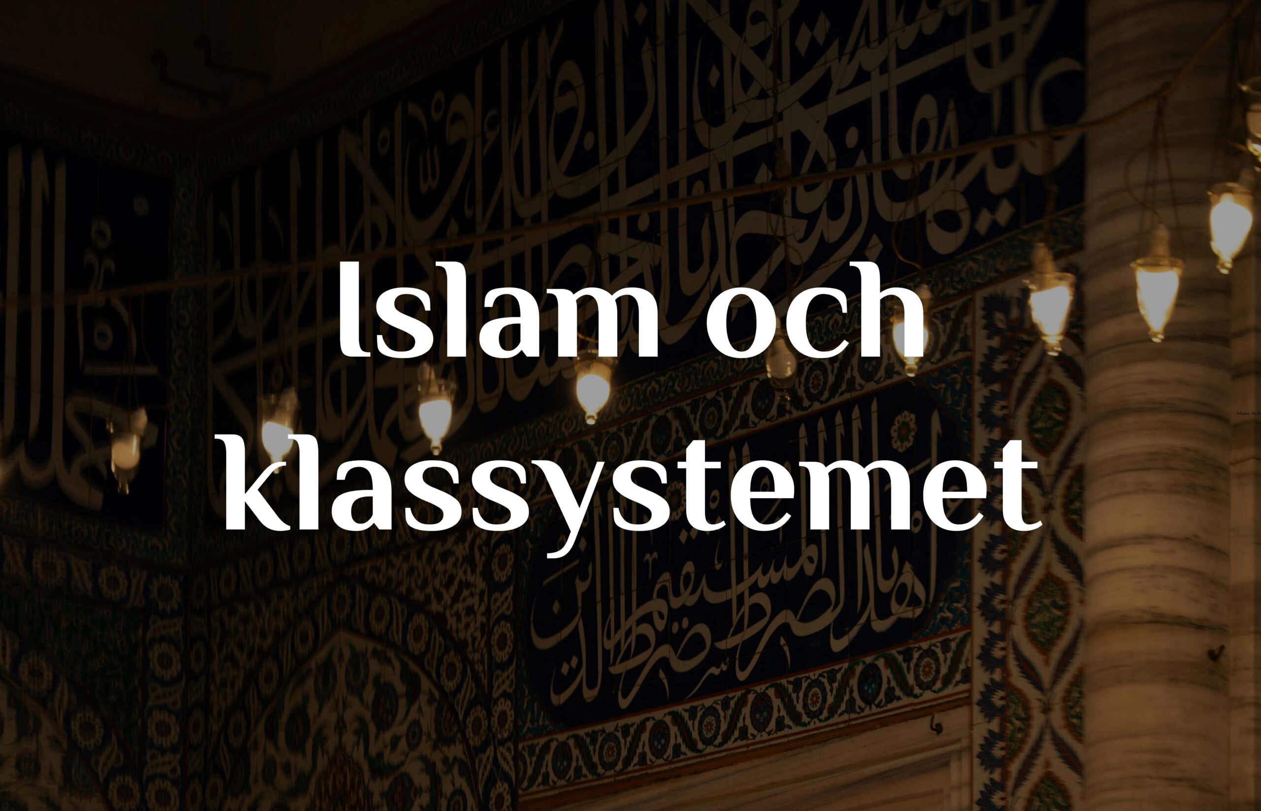Islam och klassystemet