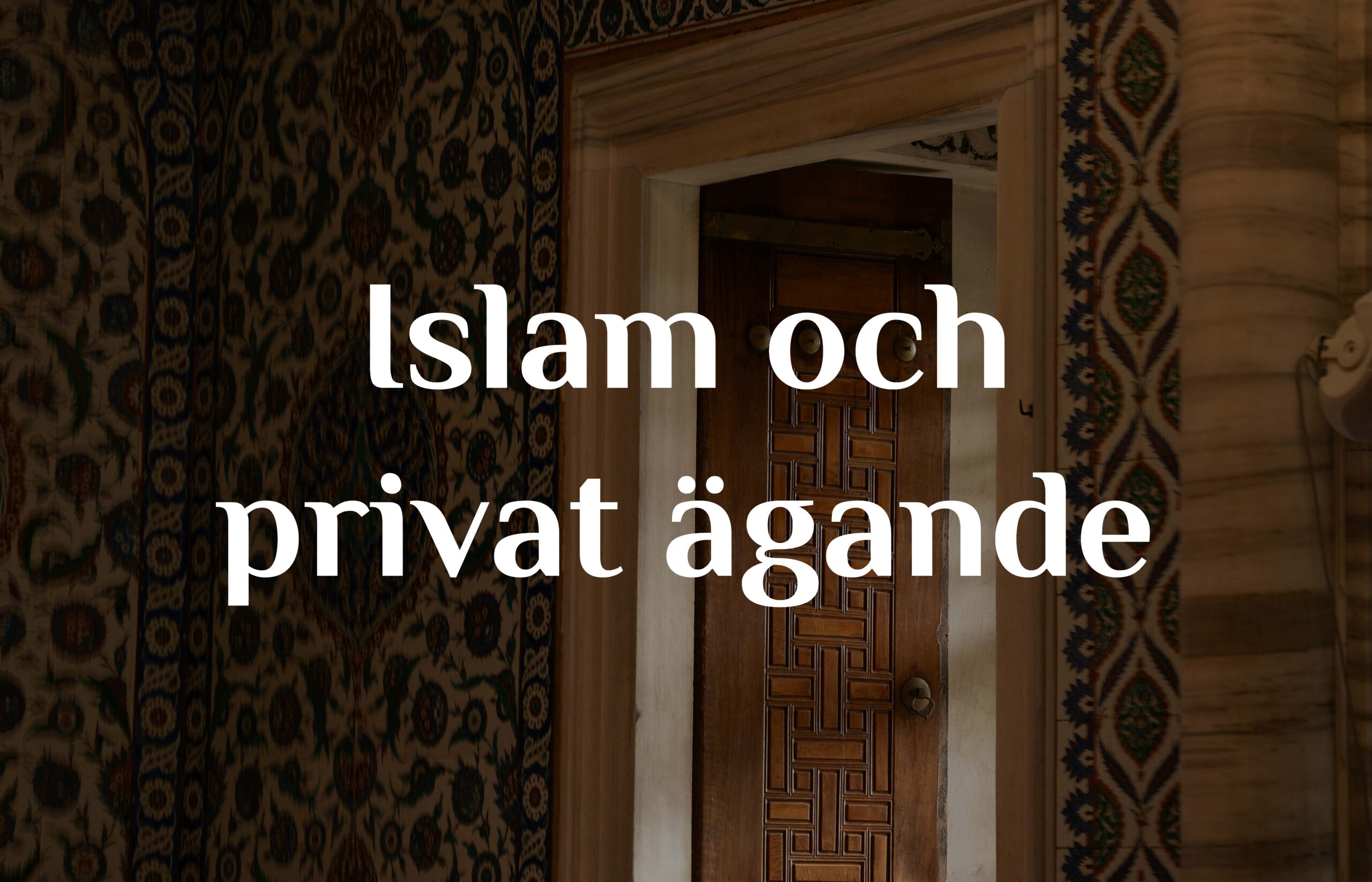 Islam och privat ägande