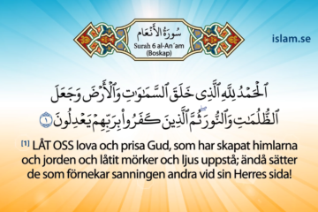 Koranen på svenska Kapitel 6 al An’am Boskap