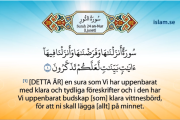 Koranen på svenska | Kapitel 24 | an-Nur | Ljus