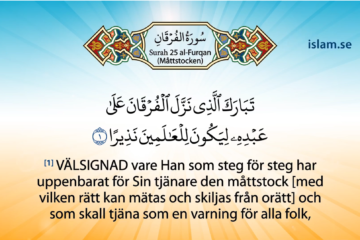 Koranen på svenska | Surah 25 | al-Furqan | MåttstockenKoranen