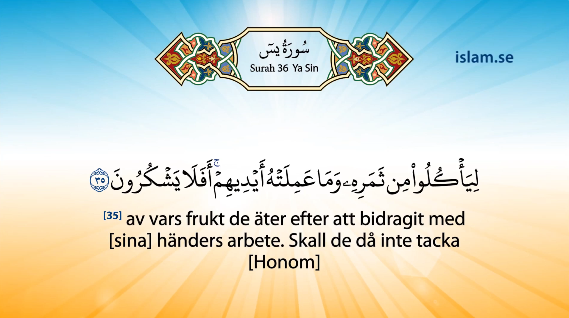 Koranen på svenska | Surah 36 | Ya Sin