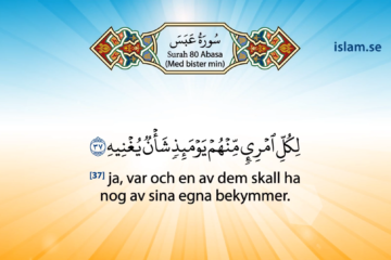 Koranen på svenska | Surah 80 | ‘Abasa | Med bister min| Med svensk översättning