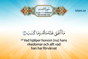 Koranen på svenska | Surah 111 | al-Masad | Ett tvinnat rep